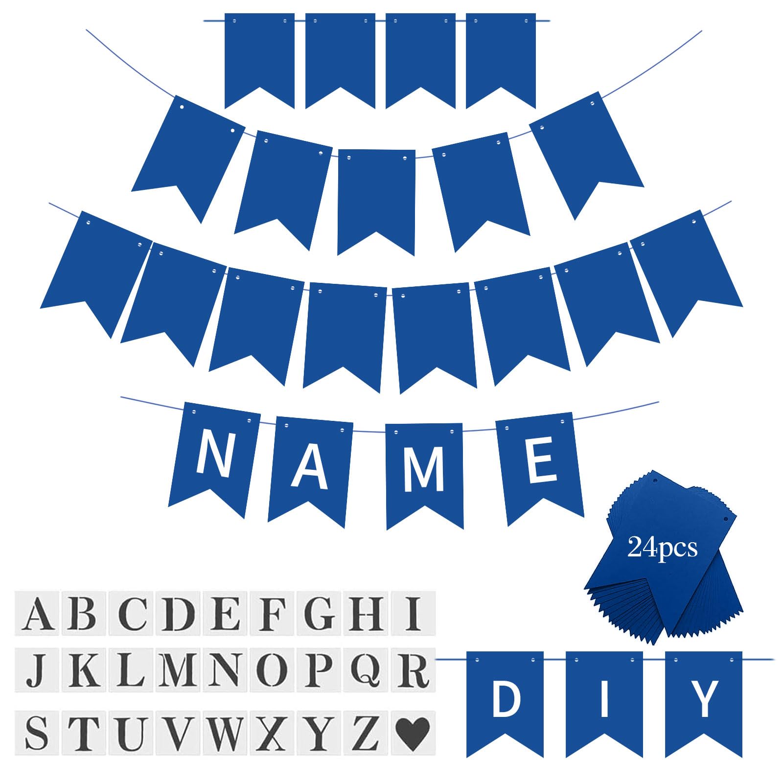 Custom Blue Banner kit, Custom Phrase Banner, Customize Your Party Banner Signs, Handwriting Banners Party Supplies Unique Decor