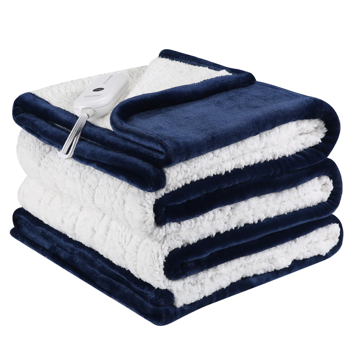 Heated Blanket Twin Size, Fast Heating Blanket With 5 Heating Levels & 10 Hours Auto Off, Soft Cozy Sherpa Electric Throw Blanke