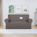 Purefit 100% Dual Waterproof Couch Cover Slipcovers For Couches And Sofas - Stretch Non Slip Fleece Sofa Covers Washable, Leakproof Furniture Protector For Kids, Pets, Dog (Loveseat, Taupe)