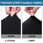 Smiry Waterproof Seat Covers For Dining Room Chairs Set Of 2, Stretch Jacquard Removable Washable Chair Seat Slipcovers Protector, No Rear Covers, Black