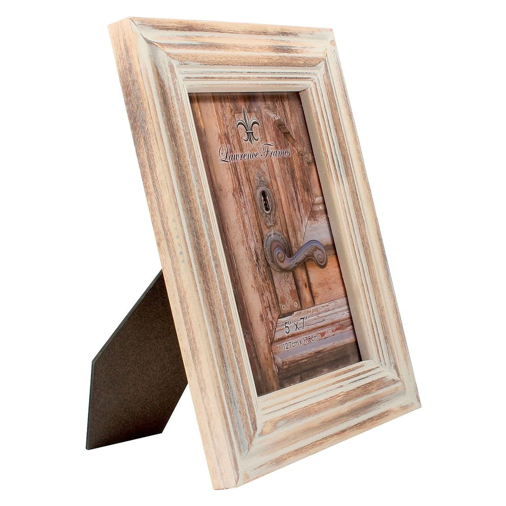 Lawrence Frames 5X7 White Wash Maple Picture Frame, Natual