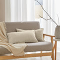 Simple&Opulence 100% Linen Lumbar Pillow Cover 12 X 20 Inches Set Of 2 Rectangular Decorative Throw Cushion Cover For Couch Sofa Bed Living Room Office Soft Breathable Farmhouse - Linen