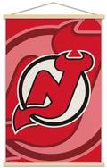 Trends International NHL New Jersey Devils - Logo 14 Wall Poster, 22.375 x 34, Print and Beechwood Hanger Bundle