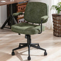 Lukealon Adjustable Pu Leather Tiltable Office Chair, Comfy 360Swivel Task Chair With Armrest Modern Thickened Seat Desk Chair W