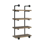 Coaster Home Furnishings 24-inch Wall Shelf Black and Rustic Oak