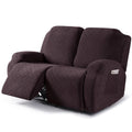 VANSOFY Recliner Cover, 2-Pieces Stretch Reclining Couch Cover with Pockets Loveseat Sofa Slipcovers Soft Washable Furniture Pro