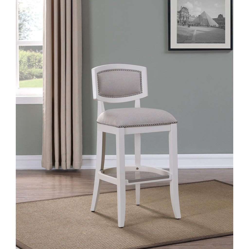 American Woodcrafters Amelia 26" Wood Counter Stool In Antique White