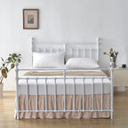 Bed Skirt King Size, Ruffled Bed Skirt With Split Corners, King Bed Skirt 14 Inch Drop, Striped Boho King Size Bed Skirts, Bed S