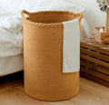 GLEAM 75L Woven Laundry Basket,Cotton Tall Laundry Hamper for Blankets,Clothes,Pillows,Toys,Shoes Large Laundry Bin 15 x 20 Inch