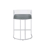 Coaster Home Furnishings Acrylic Back Counter Height Stools Grey and Chrome (Set of 2), 183405
