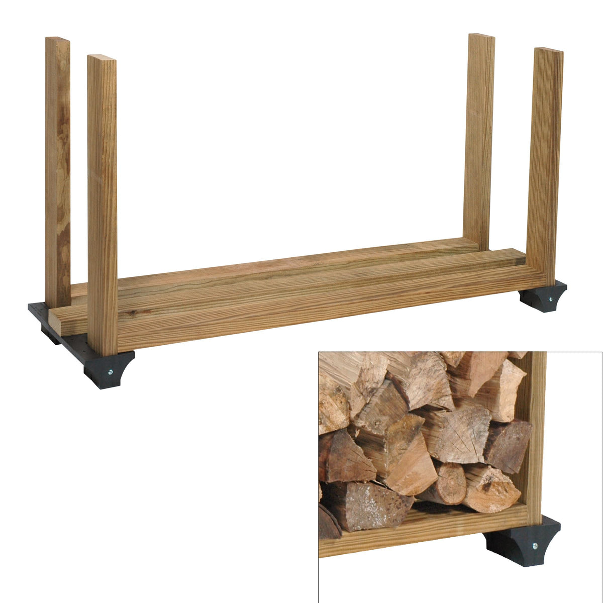 2 X 4 Basics 90144Mi Firewood Rack System, Black