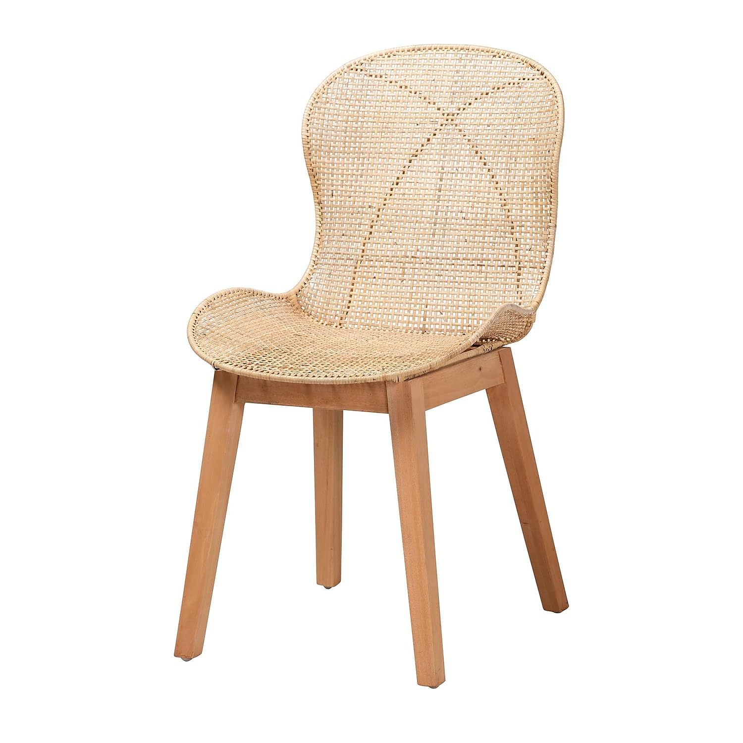 Baxton Studio Sabelle 47.2-inch W Dining Set, Natural Brown, 5-Piece (2341283113280HT)