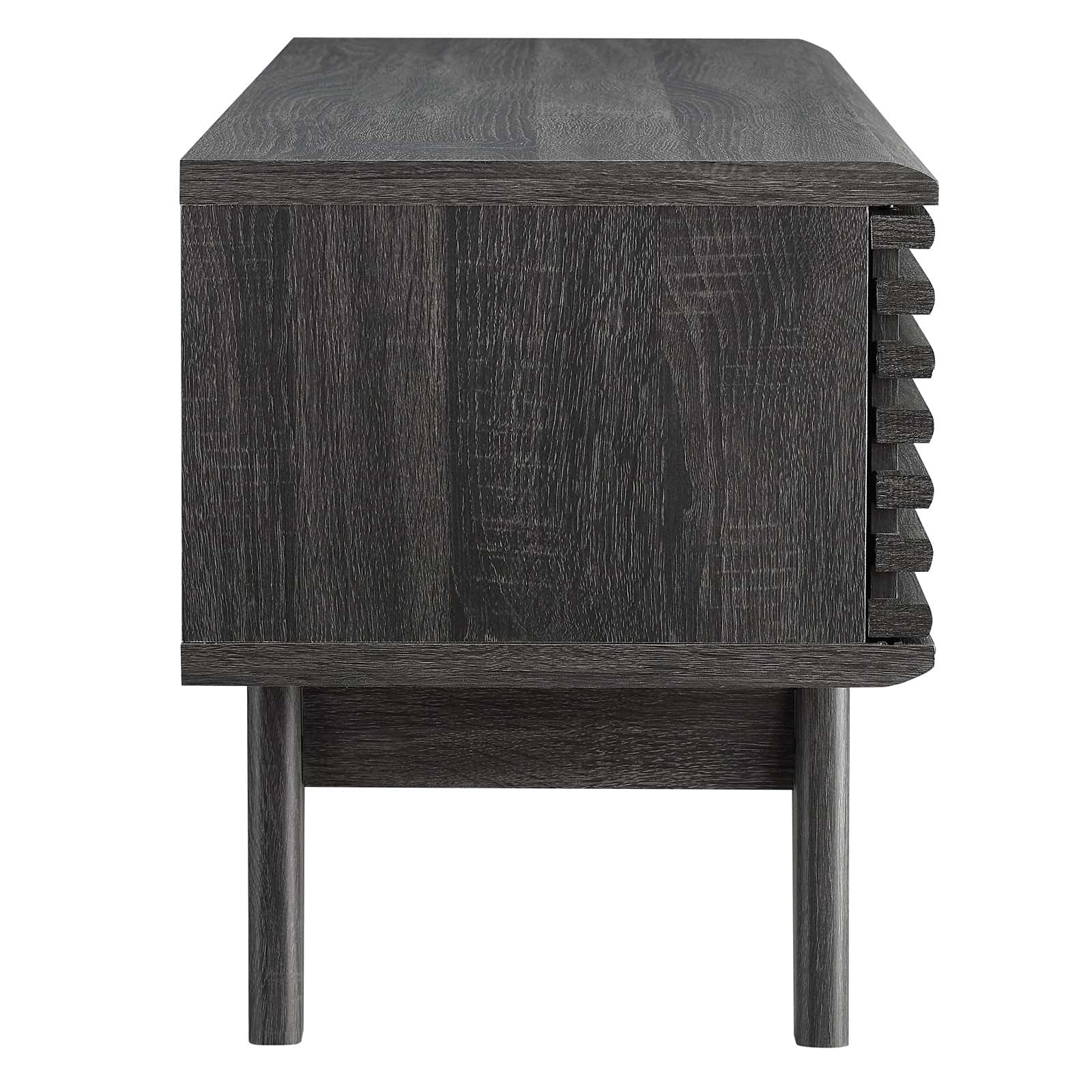 Modway Render Mid-Century Modern Low Profile 46 Inch Media Console TV Stand in Charcoal, 46&quot;