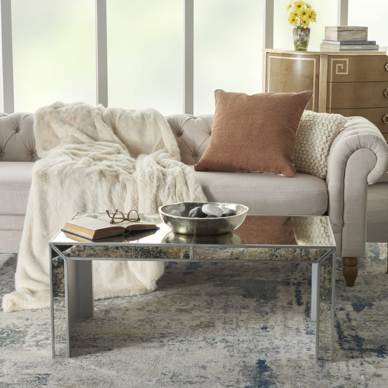 HomeRoots 100% Cotton Solid Clay Distressed Throw Pillow