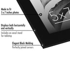 Americanflat 5x7 Picture Frame Set of 6 - Black Gallery Wall Frames with Polished Plexiglass and Engineered Wood - Model GSK0507BK6PK