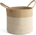 ABEERA Extra Large Jute Basket Woven Storage Basket with Handles  Laundry Basket Toy Towels Blanket Basket Home Decor Gift, (MI
