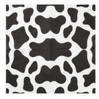 Blue Panda - 100 Pack Cow Print Napkins For Farm Animal Birthday Party Supplies (2-Ply, 6.5 X 6.5 In)