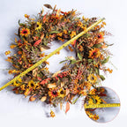 Jinghong Fall Wreaths For Front Door 24 Inch Artificial Fall Wreath Large Autumn Wreath For Outside Harvest Thanksgiving Day Cel
