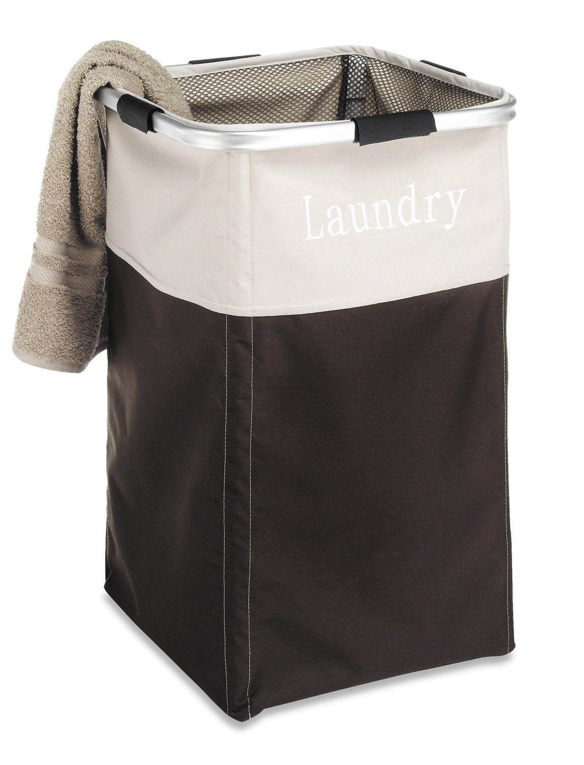Whitmor Easy Care Laundry Hamper  Espresso