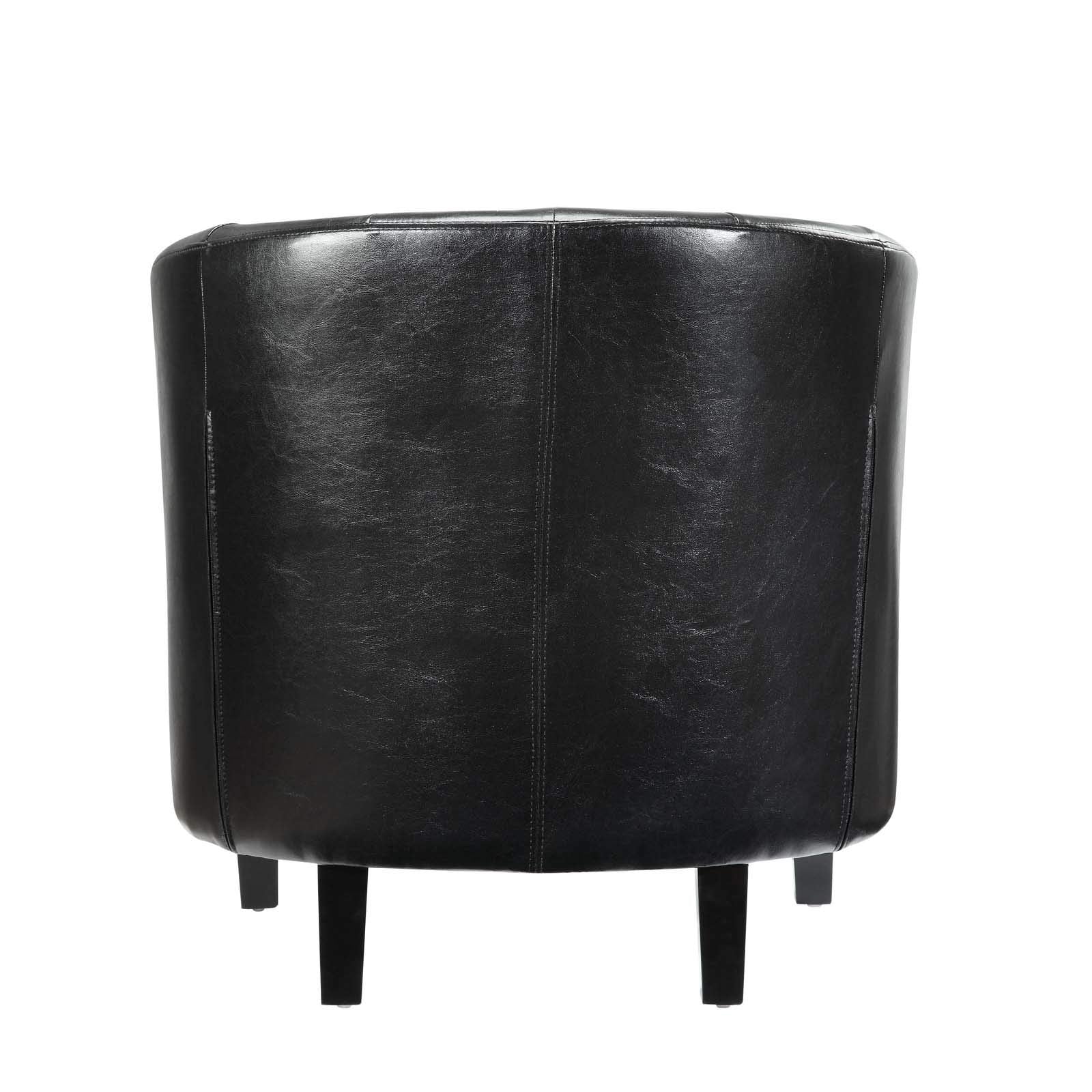 Modway Prospect Upholstered Vinyl Armchair Set of 2, Black