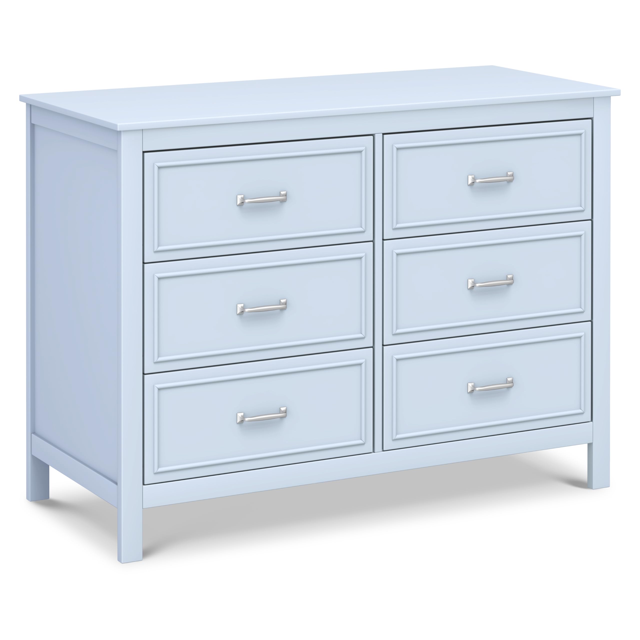 DaVinci Charlie 6-Drawer Baby Dresser - Wooden Double Chest of Drawers for Kids, Boys and Girls - Multi-Purpose Storage for Bedr