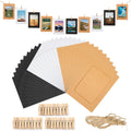 Anwyll Paper Picture Frames 4''x6'',30 Pcs Paper Photo Frames,Cardboard Picture Frames with Wooden Clips and Strings DIY Clip Ph