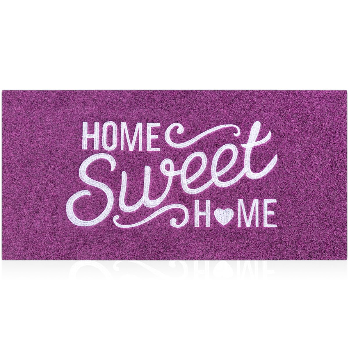 Aazzkang Purple Door Mat 48'X18' Non Slip Rubber Doormat Easy To Clean Home Sweet Home Welcome Mats For Front Door Decorative