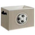 KYTWSFWS Soccer Boys Nursery Storage Basket with Handles Collapsible Basket
