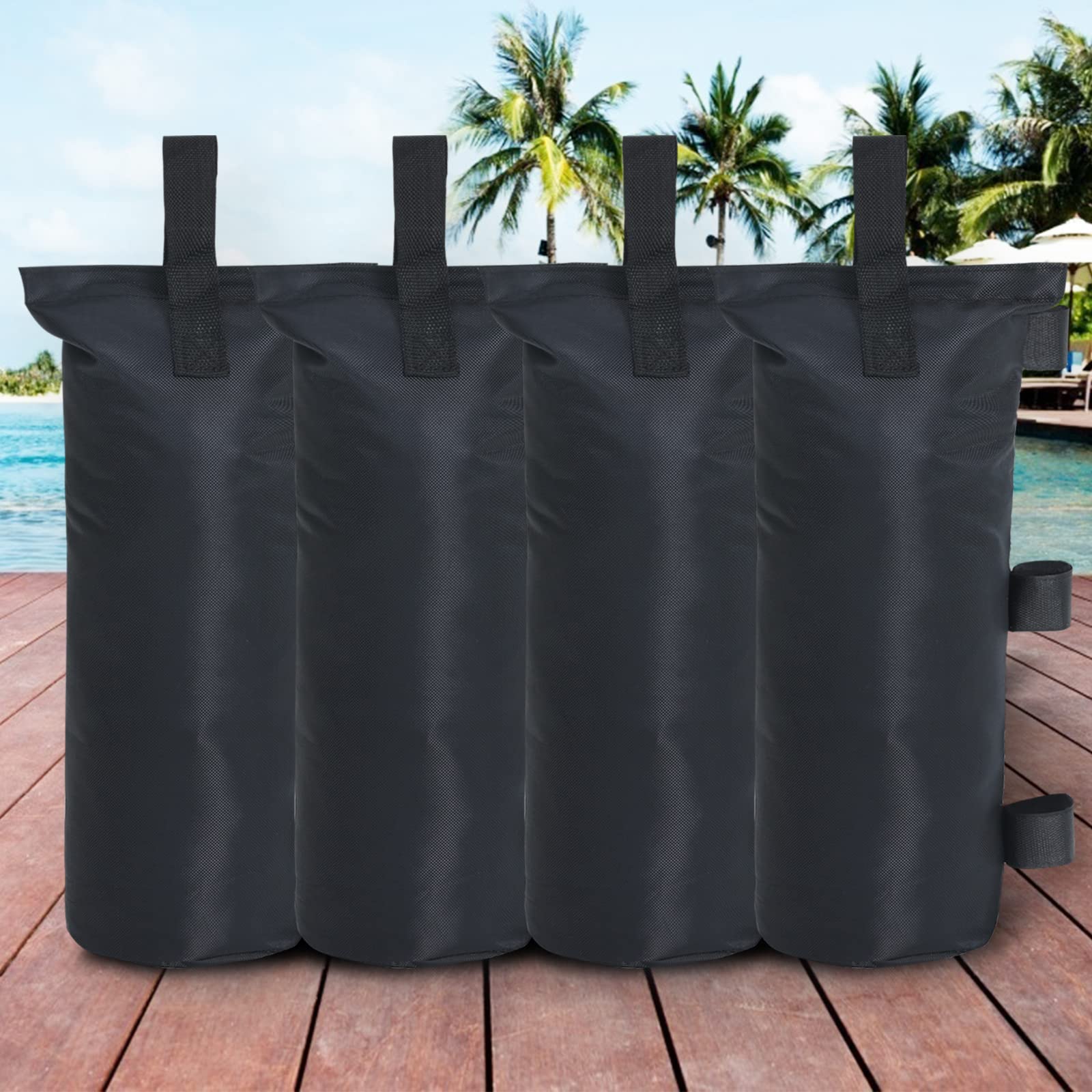 Cooshade Canopy Tent Sand Bags Gazebo Weights Bags,4 Pack,Black,112Lbs