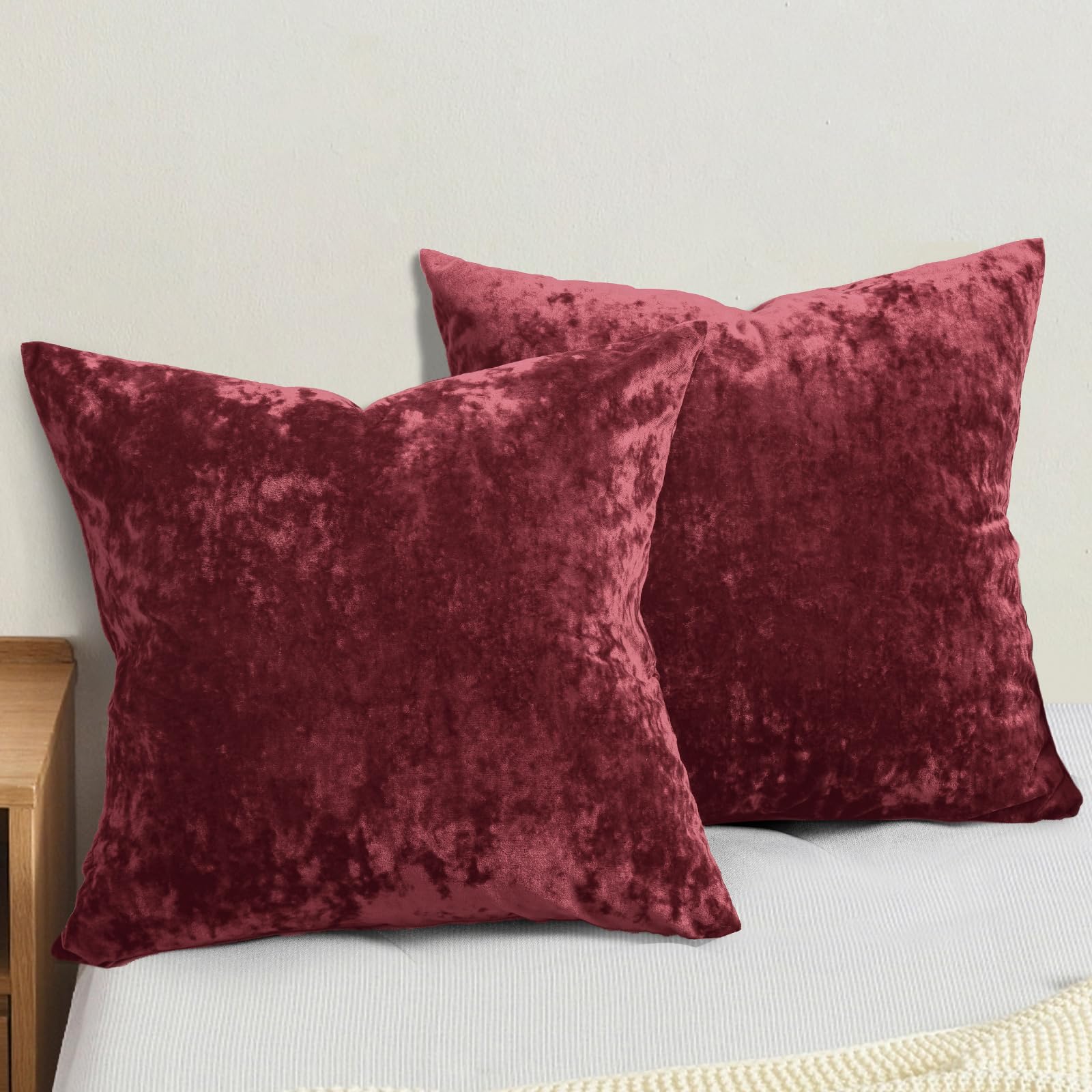 Phf Truly Velvet Throw Pillow Covers, 24'X24', No Insert, 2 Pack Color Gradient Cushion Covers, Ultra Soft Cozy Square Covers