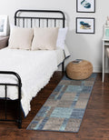 Unique Loom Autumn Collection Area Rug - Providence (2 7 x 12 Runner, Blue Gray/ Light Brown)