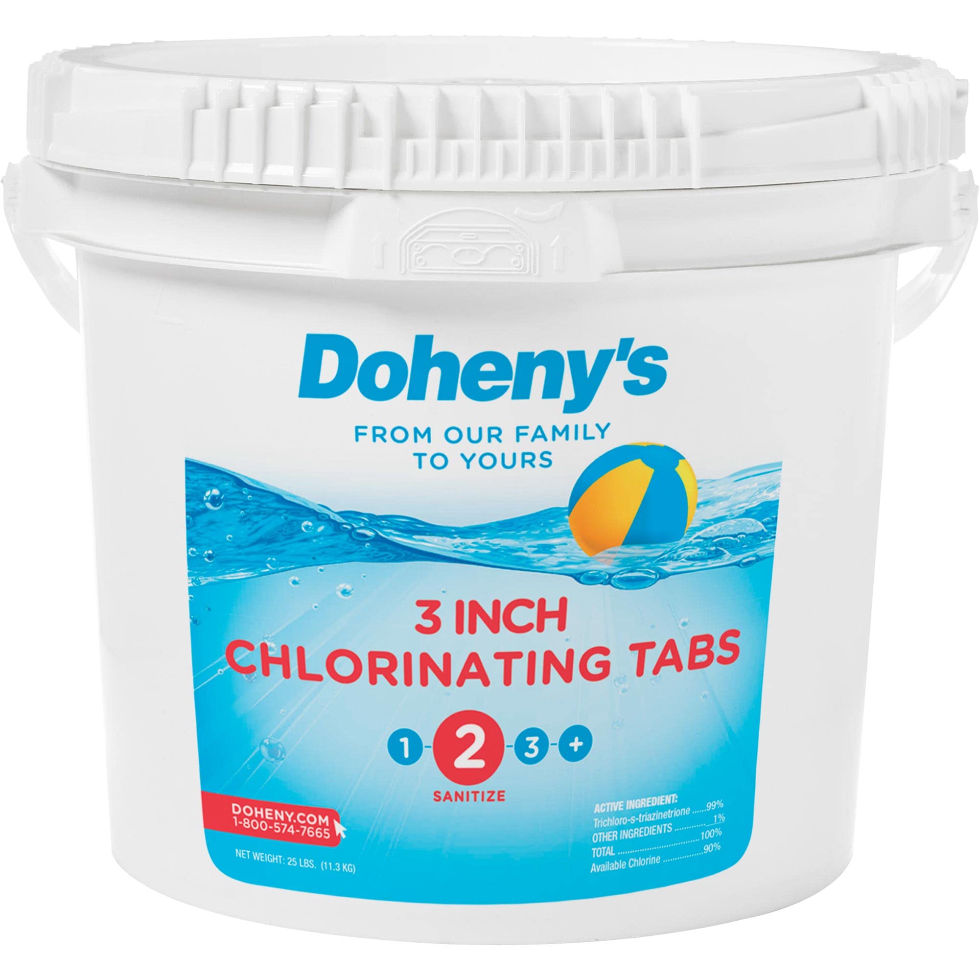 Doheny'S 3 Inch Swimming Pool Chlorine Tablets  Pro-Grade Pool Sanitizer  Long Lasting & Slow Dissolving  Individually Wrapped