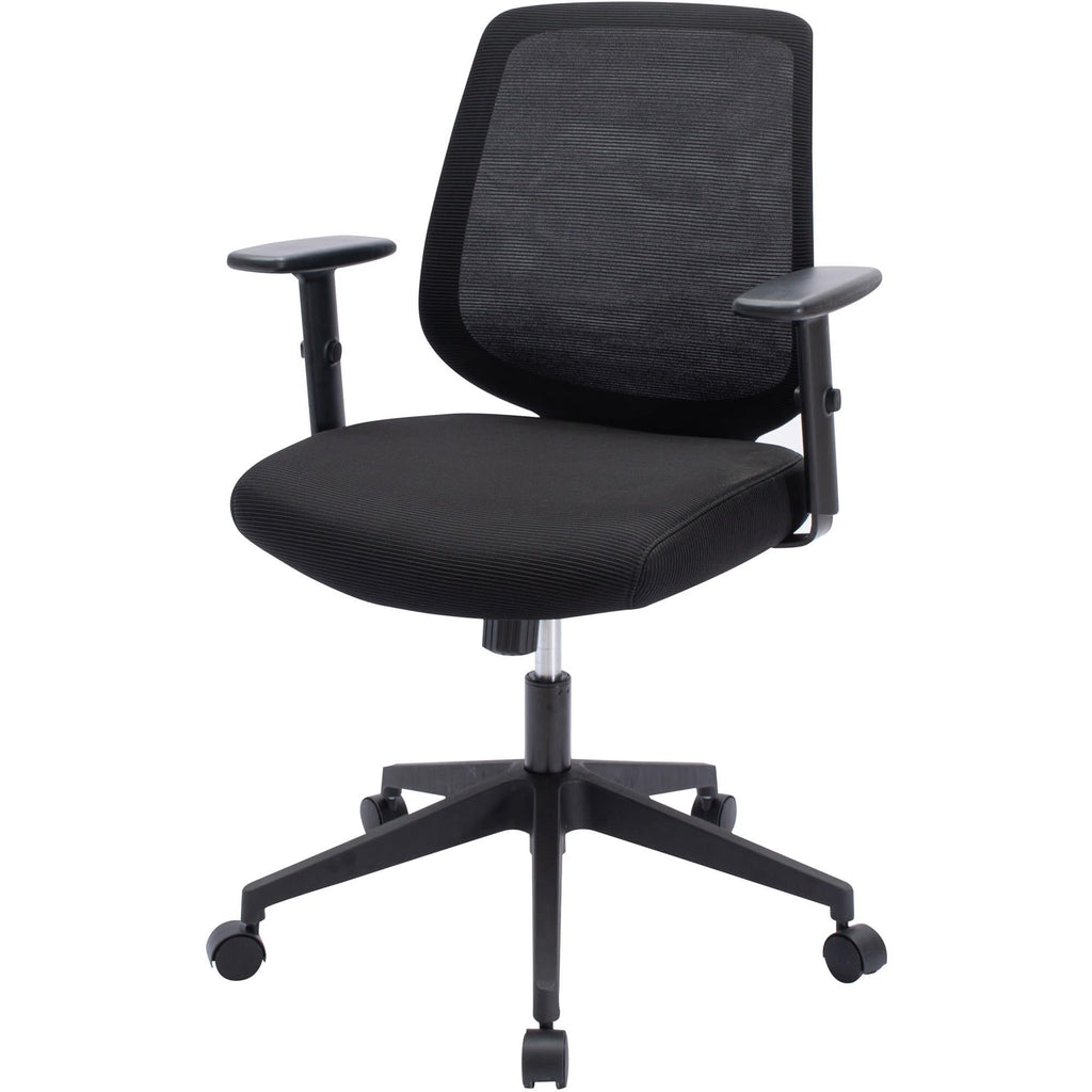 Lorell LYS Mid-Back Task Chair, Black