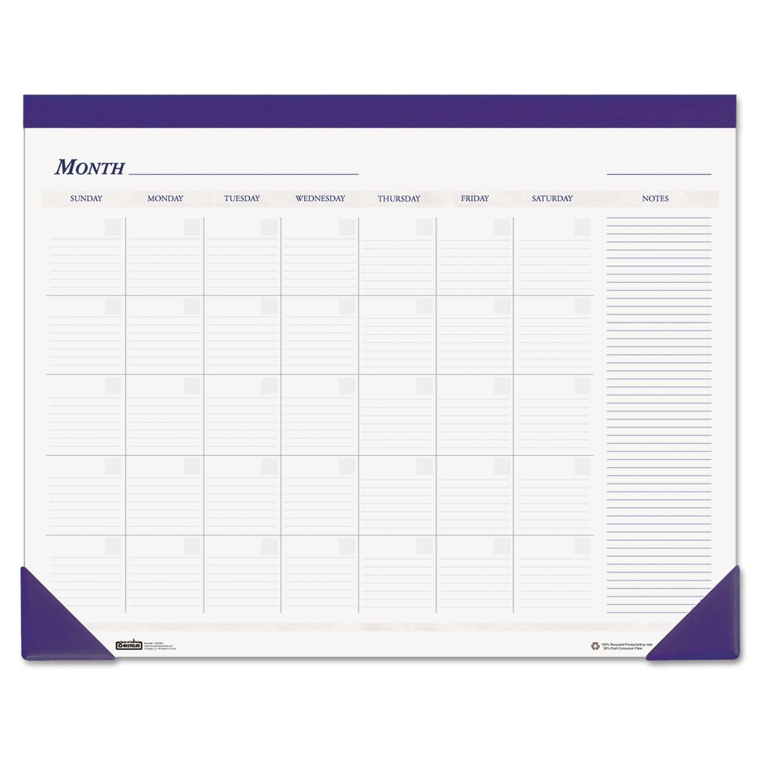 House Of Doolittle Non-Dated Desk Pad Calendar, Blue, 22 X 17 Inch (Hod464)