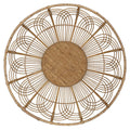 HomeRoots Natural Wood 100% Bamboo Jumbo Bohemian Bamboo Decorative Wall Basket