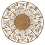HomeRoots Natural Wood 100% Bamboo Jumbo Bohemian Bamboo Decorative Wall Basket