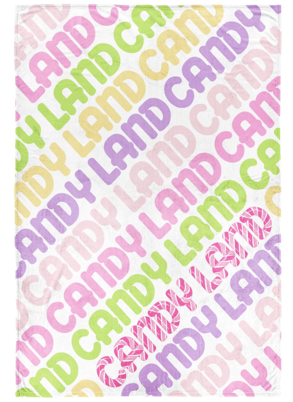 Candyland Plush Throw Blanket - Measures 50 X 70 Inches, Super Soft Lightweight Fleece Kids Bedding