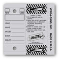 Versa-Tags Genuine Key Tags (Half-Pack) 125 Key Tags & Key Rings Per Box (Gray)