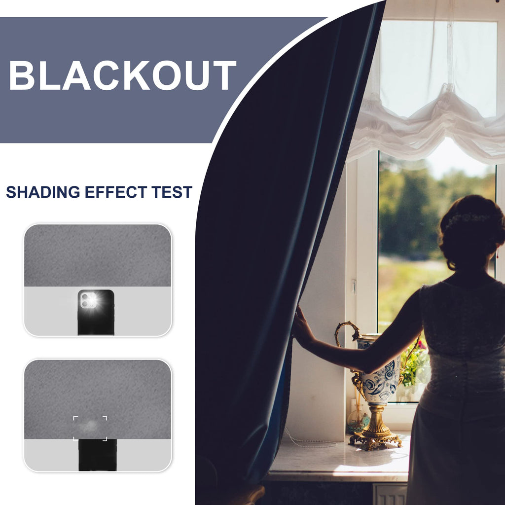 Jiuzhen Short Blackout Curtains For Small Window - Cafe Room Darkening Privacy Thermal Insulated Half Window Curtains Tiers For Bathroom,Kitchen, W 42 X L 36, Set Of 2 Panels With Tiebacks, Light Grey
