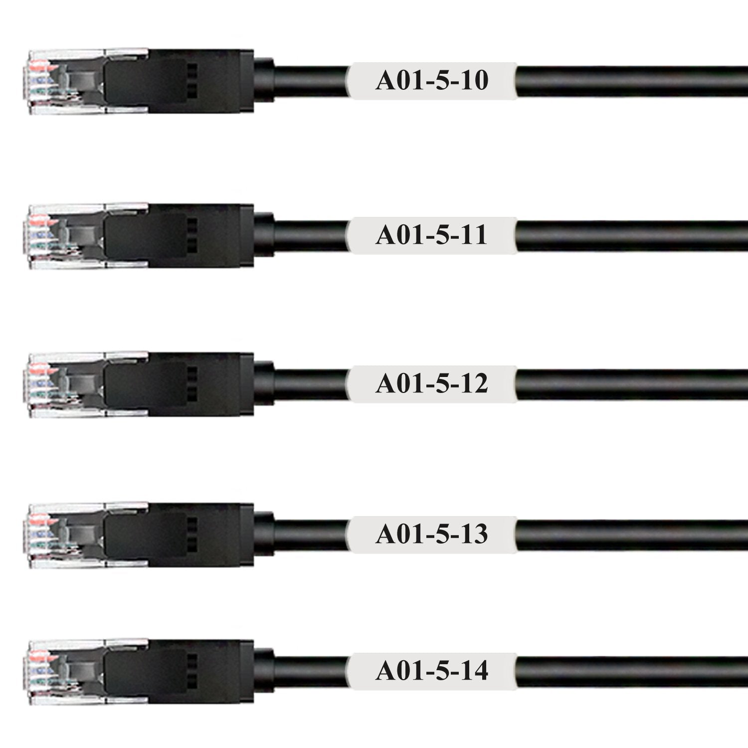 Mr-Label Self-Laminating Wrap Around Cable Labels - Letter Sheet Laser Printer Only - For Wire Marking Identification (50 Sheets
