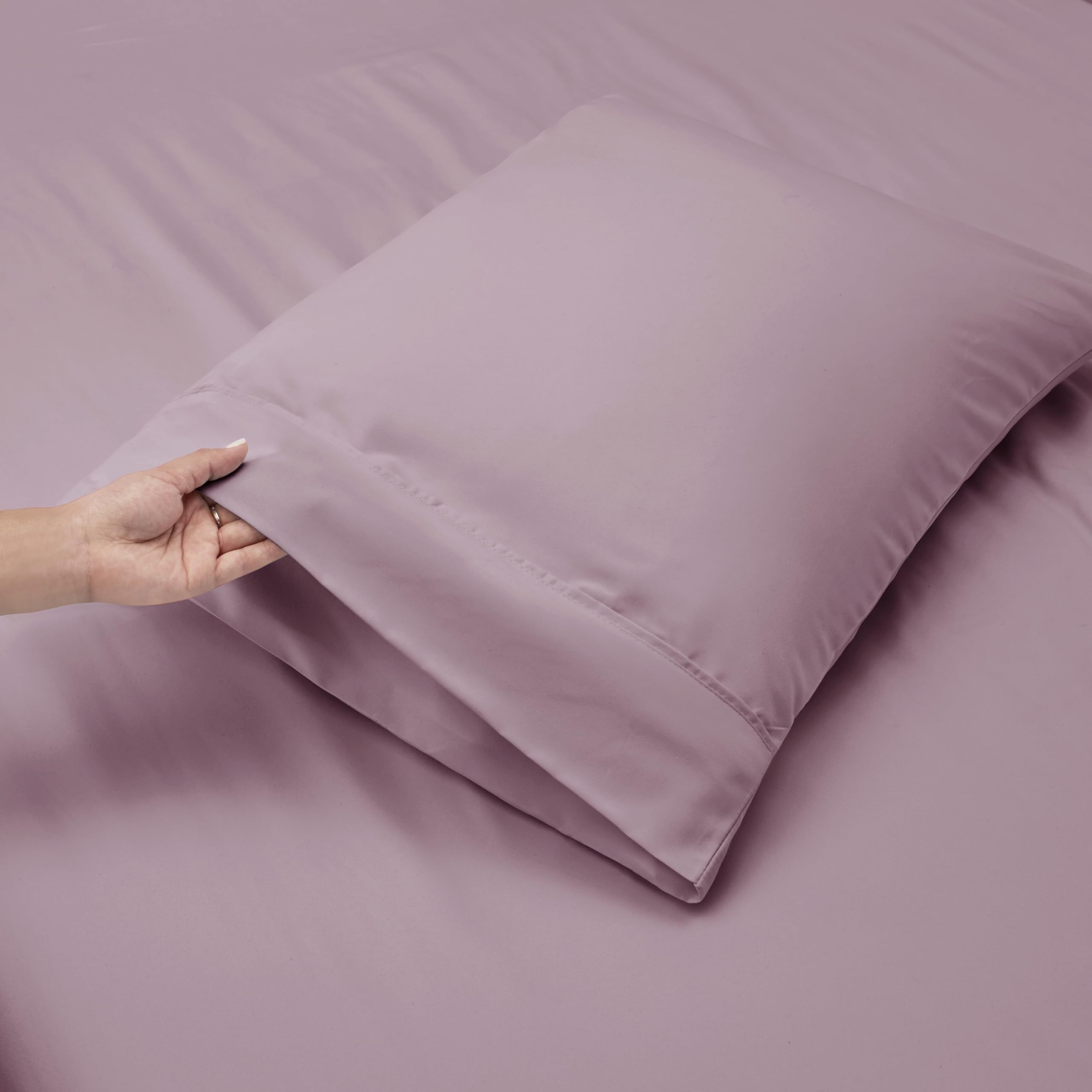 Nestl Extra Deep Pocket Sheets - Fits Mattress 18-24 Inches Deep, Extra Deep Pocket Full Size Sheets Sets, 4 Piece Full Size Sheets, Full Sheets Deep Pocket, Dusty Purple