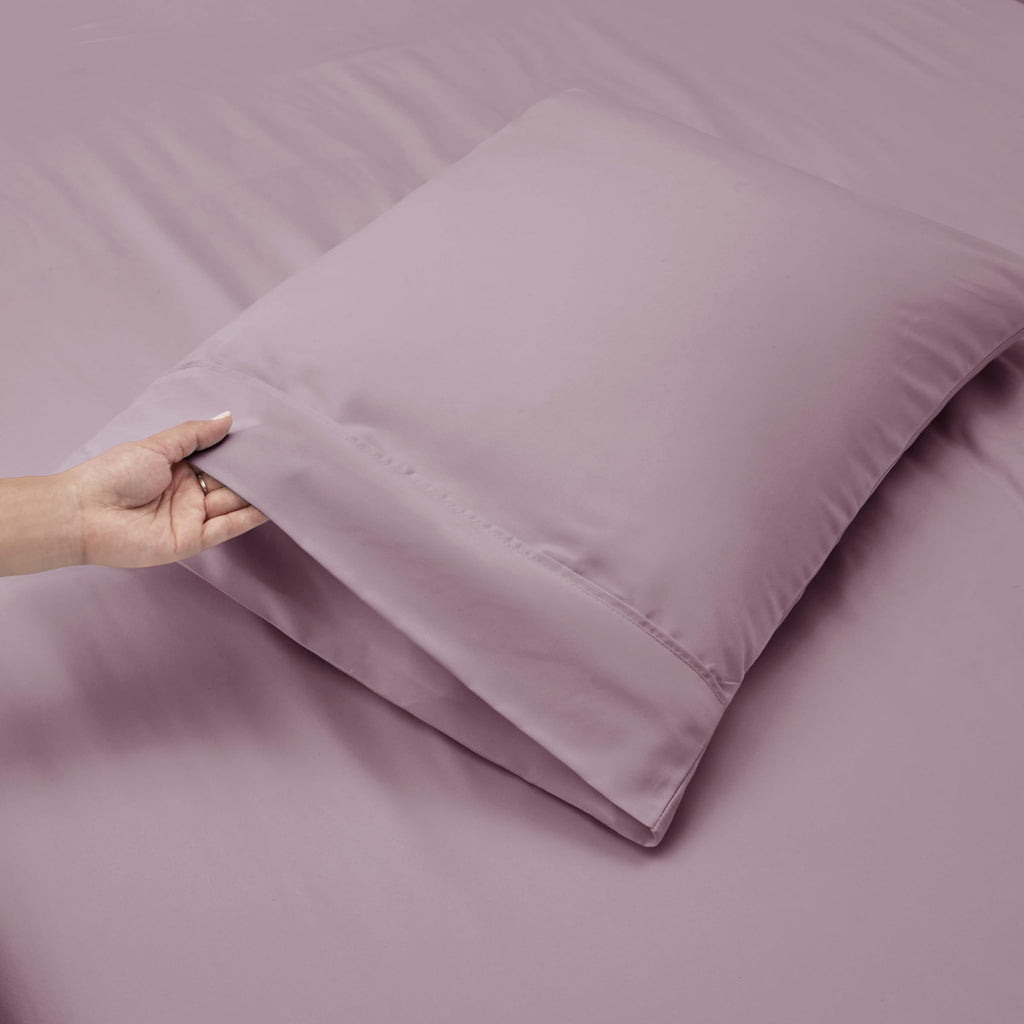 Nestl Extra Deep Pocket Sheets - Fits Mattress 18-24 Inches Deep, Extra Deep Pocket Queen Sheets Sets, 4 Piece Queen Size Sheets, Queen Sheets Deep Pocket, Dusty Purple