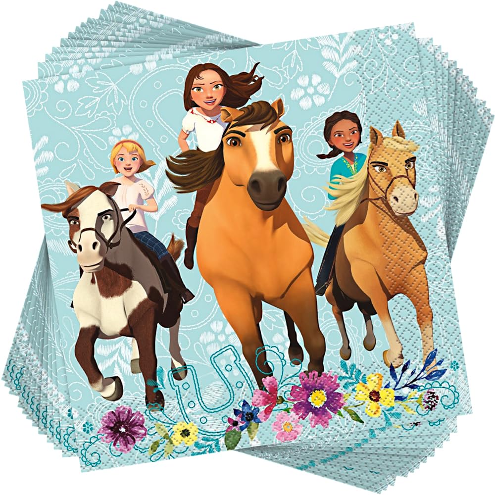 Spirit Riding Free Luncheon Paper Napkins - 6.5 x 6.5, 16 Pcs