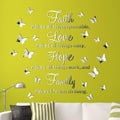 3D Acrylic Mirror Wall Decor Stickers Removable Butterfly Mirror Wall Stickers DIY Faith Makes All Things Possible for Home Offi