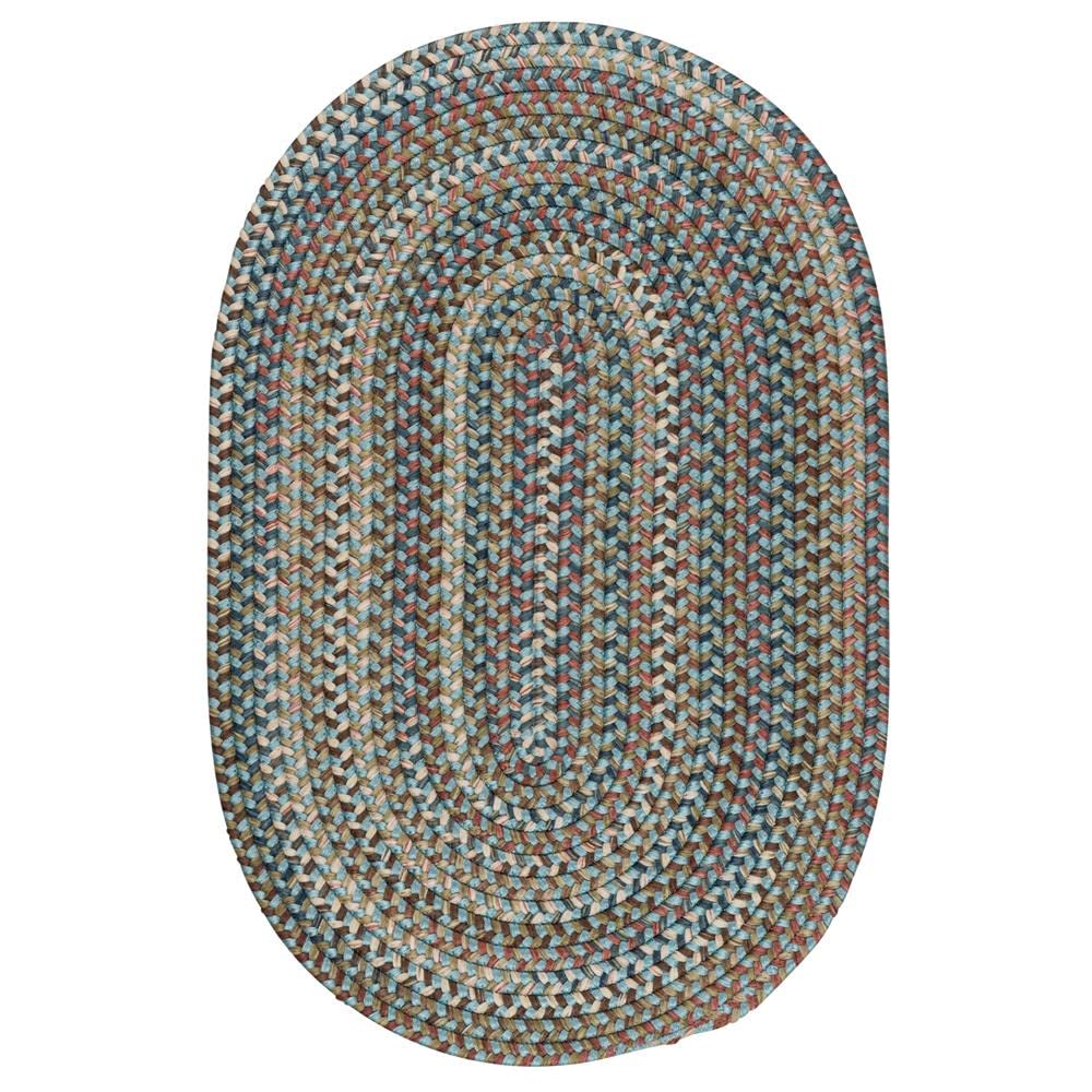 Cedar Cove Polypropylene Braided Round Rug, 10-Feet, Light Blue