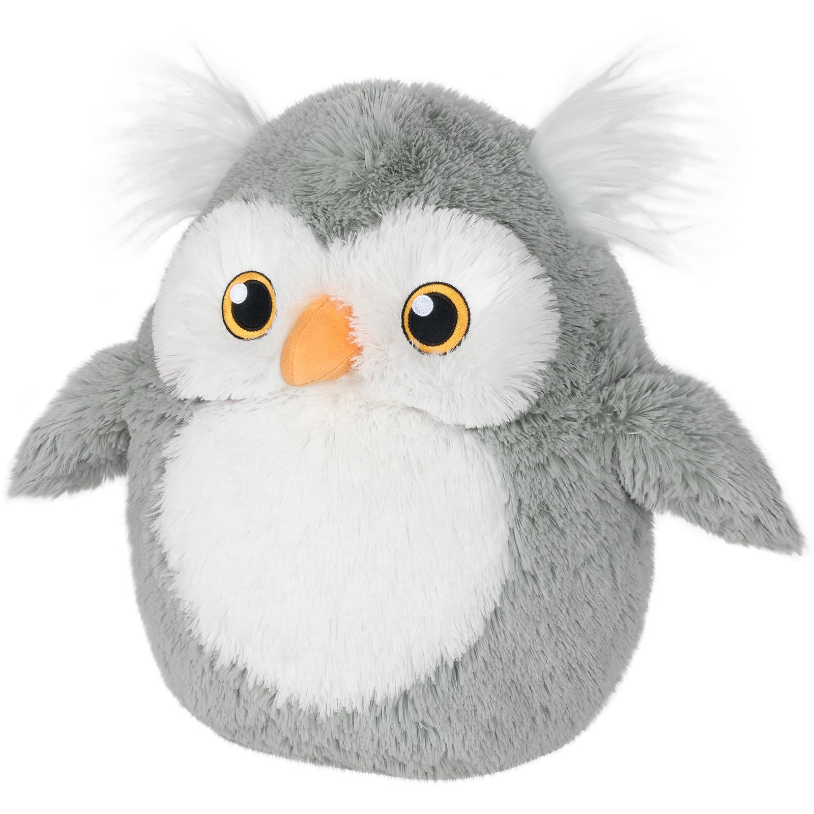 SuzziPals 13 inch Owl Plush Pillows, Cute Stuffed Animals Plush Toys, Plushies Owl Pillow for Hug, Owl Soft Toys Kawaii Decor fo