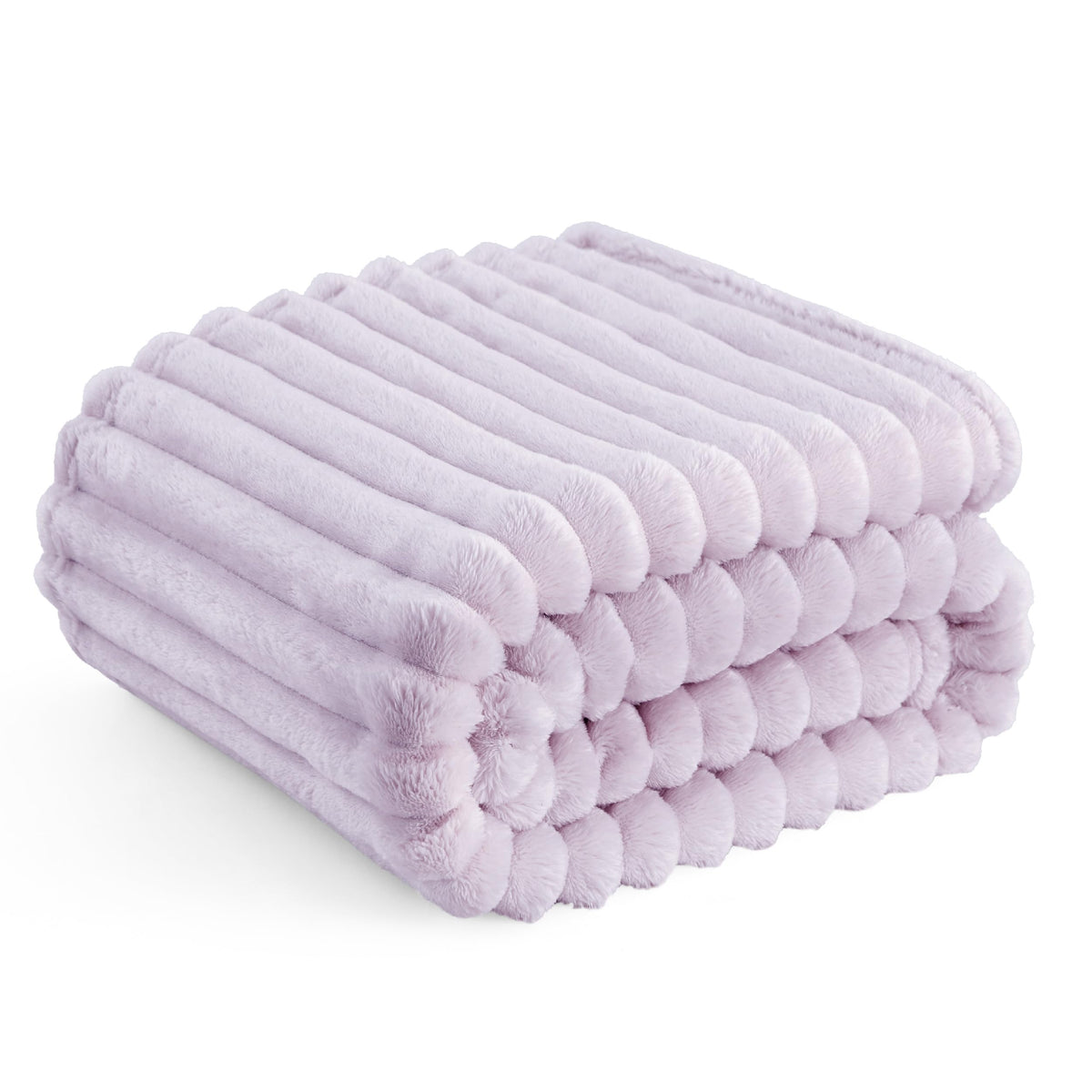 Bedsure Lavender Fog Fleece Blanket For Couch - Super Soft Cozy Blankets For Women, Cute Small Blanket For Girls, 50X60 Inches