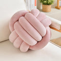 Lusjnge Decorative Throw Knot Pillow Ball For Home Chair Sofa Aesthetic Round Velvet Knotted Pillow Cushion (Dusty Pink, 11 Inch