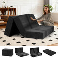 6-Inch Tri-Fold Foldable Mattress, Folding Sofa Bed with Removable Washable Cover, Portable Futon Mattress Full Size Floor Guest