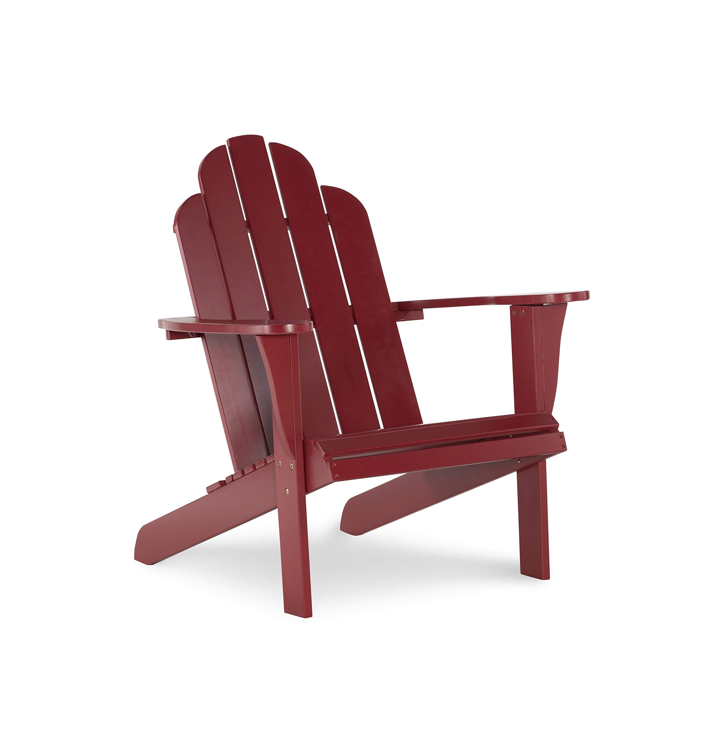 Linon Red Adirondack Chair, 30.4 W x 37.6 D x 37.8 H